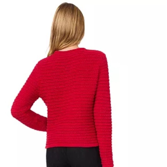 CeCe Red Button-Up Cardigan / Sweater - Picture 5 of 10